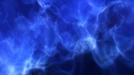 A blue and purple space background with stars and a galaxy