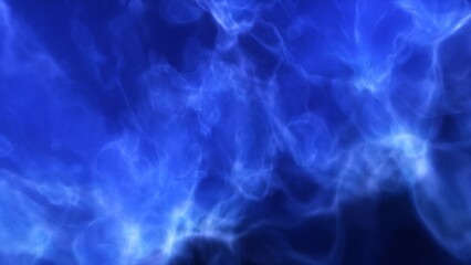 A blue and purple space background with stars and a galaxy