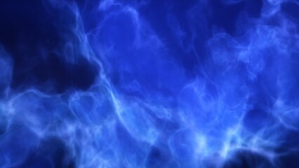 A blue and purple space background with stars and a galaxy