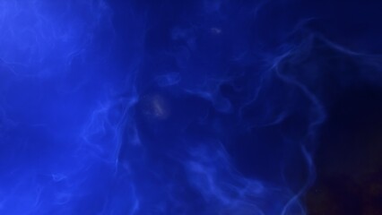 A blue and purple space background with stars and a galaxy