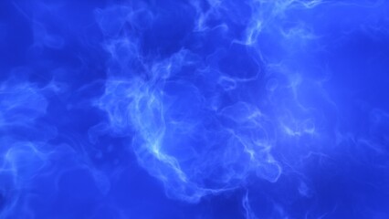 A blue and purple space background with stars and a galaxy