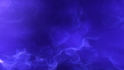 A blue and purple space background with stars and a galaxy