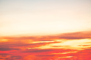 Beautiful , luxury soft gradient orange gold clouds and sunlight on the blue sky perfect for the background, take in everning,Twilight, Large size, high definition landscape photo