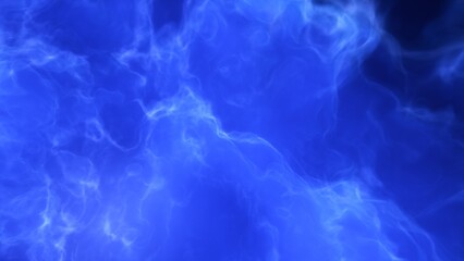 A blue space background with stars and a galaxy