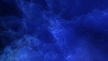 A blue space background with stars and a galaxy