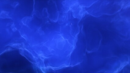 A blue space background with stars and a galaxy