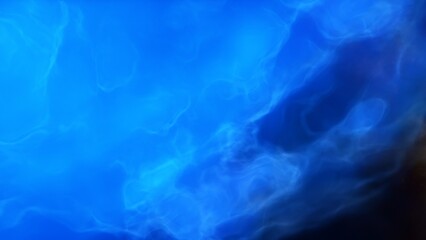 A blue space background with stars and a galaxy
