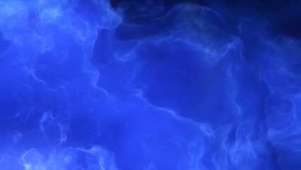 A blue space background with stars and a galaxy