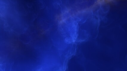A blue space background with stars and a galaxy