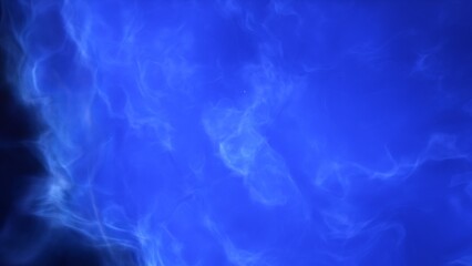 A blue space background with stars and a galaxy