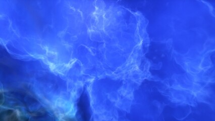 A blue and purple space background with stars and a galaxy