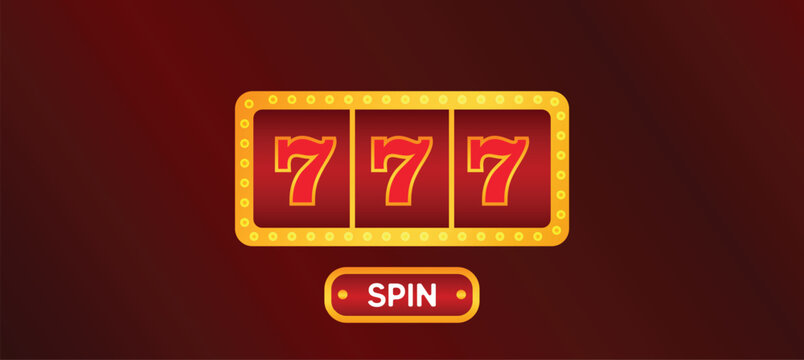 Lucky seven 777 slot machine vector illustration