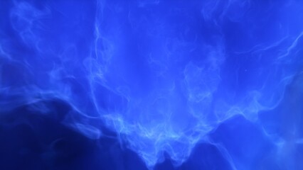 A blue and purple space background with stars and a galaxy