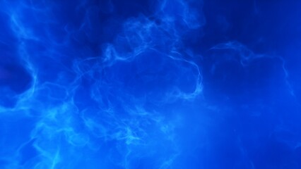 A blue and purple space background with stars and a galaxy