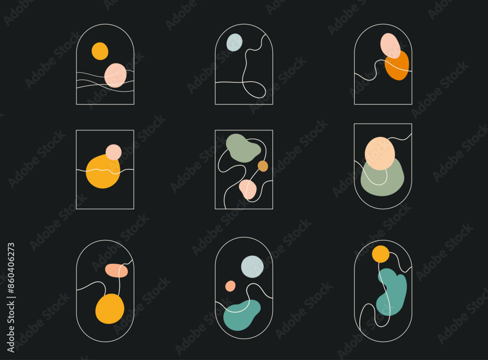 Poster abstract shape element. vector illustration.