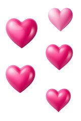 3D pink hearts