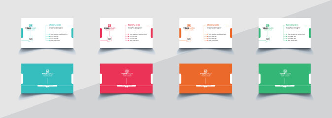 Corporate business card template. Modern business card design.