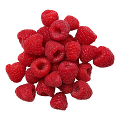 Pile of fresh raspberry isolated on transparent background. isolated berries. Fresh raspberries...