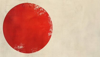 波打つ日本の国旗　日の丸