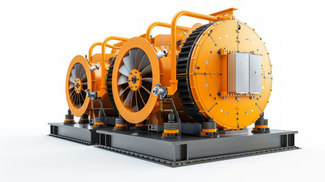 Generator Excitation Systems: Systems for providing electrical excitation to generator windings isolated on white background