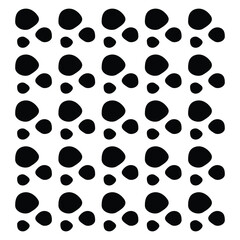 Seamless vector hand drawn irregular tiny polka dot pattern. Small size randomly scattered dots texture. Black on white artistic doodle sketch tiny dots seamless surface design in eps 10.