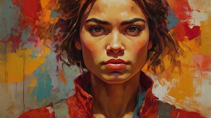 Women Portrait Painting, Illustrations , water color ,ai generated