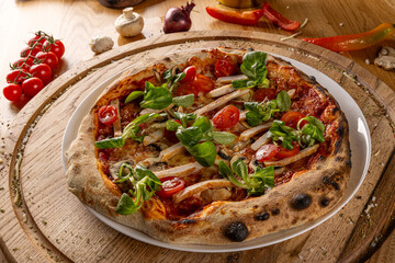 Delicious chicken pizza