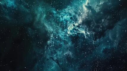 Obraz premium Cosmic nebula with starry clusters in deep space