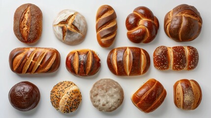 An assortment of different types of bread