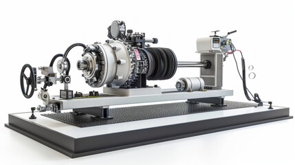 Fototapeta premium Dyno Testing Equipment: Used to measure engine performance and output isolated on white background