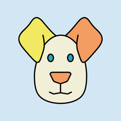 Dog icon. Farm animal vector illustration