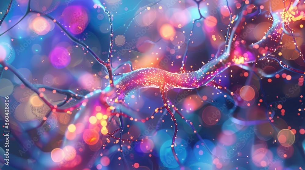 Aufkleber neural activity design in the brain neuronal stimulation and optogenetics activity traveling through