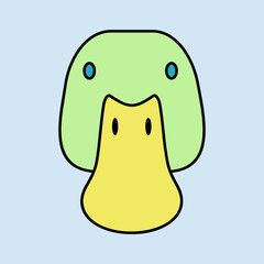 Duck icon. Farm animal vector illustration