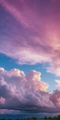 Obraz premium International Clean Air Day for Blue Skies. cloudy sky. clouds at sunset. clouds at dawn. blue sky