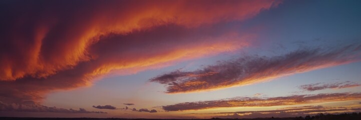 Fototapeta premium International Clean Air Day for Blue Skies. cloudy sky. clouds at sunset. clouds at dawn. blue sky