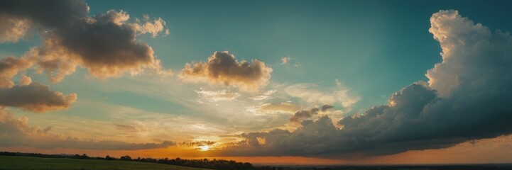 Fototapeta premium International Clean Air Day for Blue Skies. cloudy sky. clouds at sunset. clouds at dawn. blue sky
