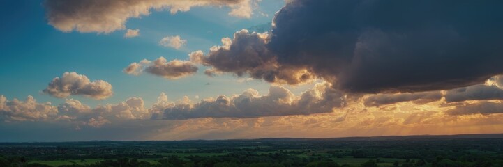 Obraz premium International Clean Air Day for Blue Skies. cloudy sky. clouds at sunset. clouds at dawn. blue sky