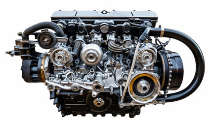 Engine Block Decking Machines: Levels engine block decks for proper sealing isolated on white background