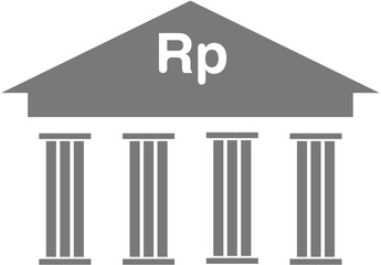 finance solid icon, containing bank with dollar, rupiah, yen, and euro currency, global economy, coin, money, economic growth, money bag icons.