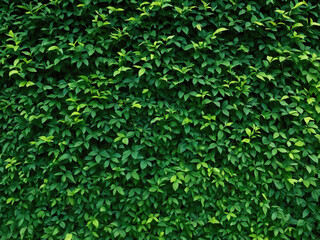 Obraz premium Lush green foliage wall in summer