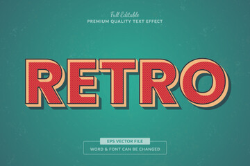 Retro Old Vintage Editable Text Effect Font Style
