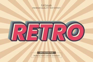 Retro Old Vintage Editable Text Effect Font Style