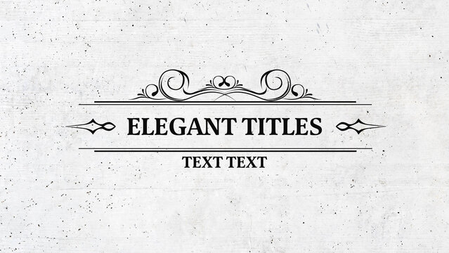 Elegant Title 01