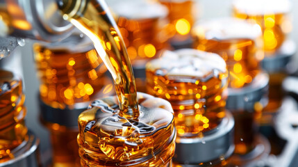 Engine Cylinder Honing Oils: Lubricates cylinders during honing isolated on white background