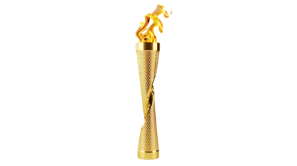 Olympic torch model  on White Background, Olympics 2024, Paris 2024, Ai generated