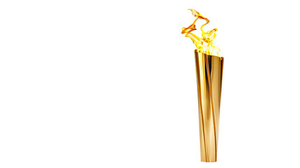 Olympic torch model  on White Background, Olympics 2024, Paris 2024, Ai generated