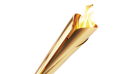 Olympic torch model  on White Background, Olympics 2024, Paris 2024, Ai generated