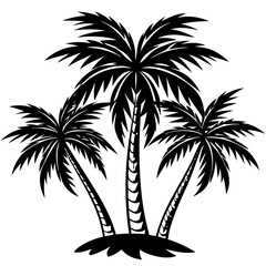Obraz premium palm tree silhouette