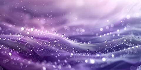 Stunning abstract image of purple waves with glistening water droplets.