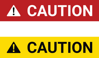 Caution sign without any picture 